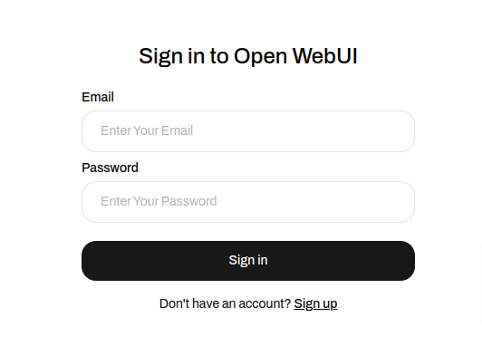 Login Open webui