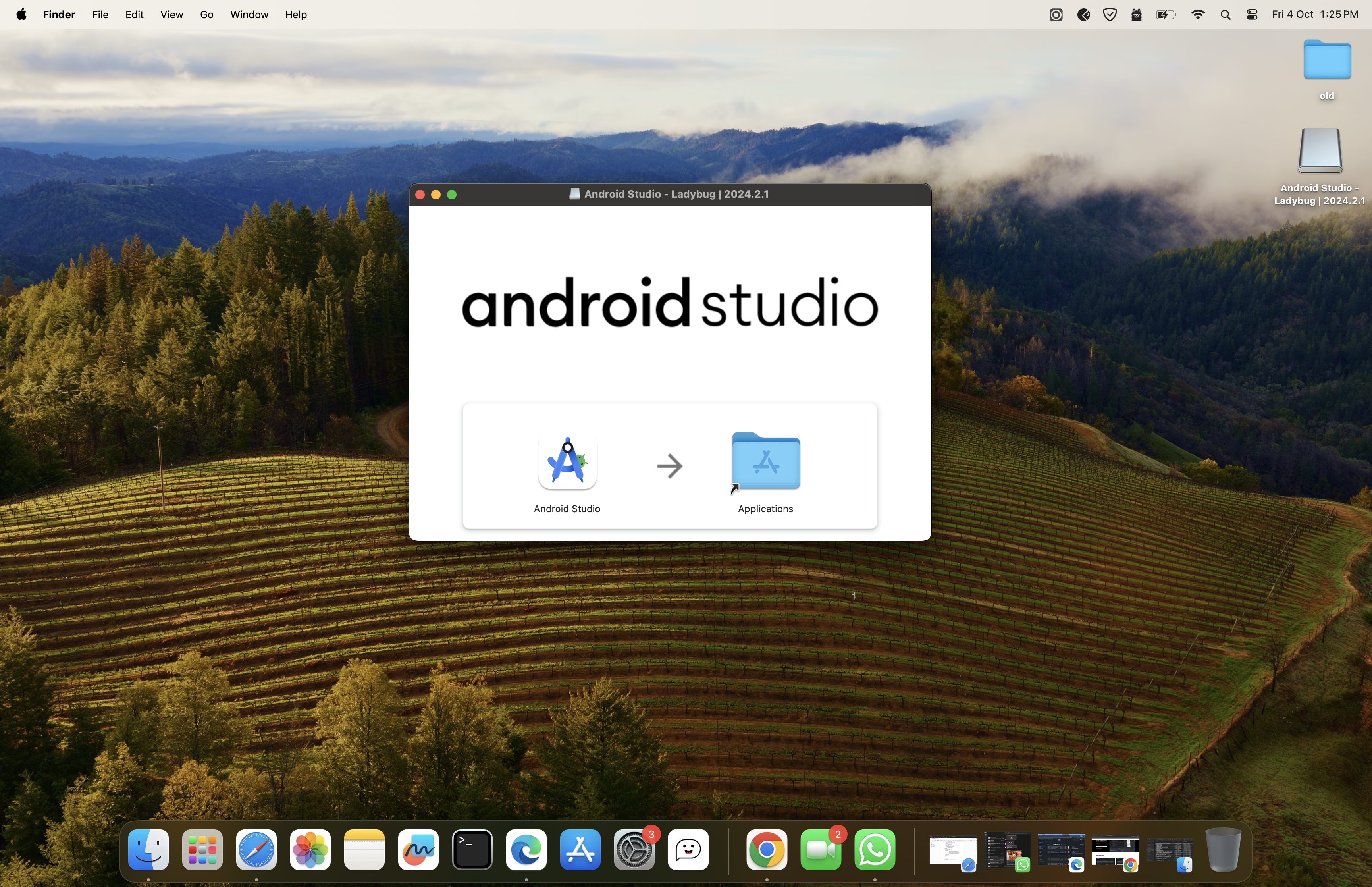 android studio dmg click